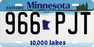 MN license plate 966PJT