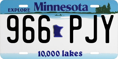 MN license plate 966PJY