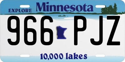 MN license plate 966PJZ