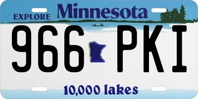 MN license plate 966PKI