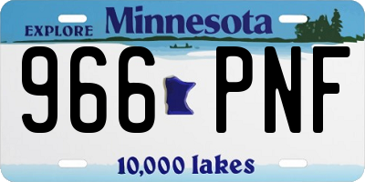 MN license plate 966PNF