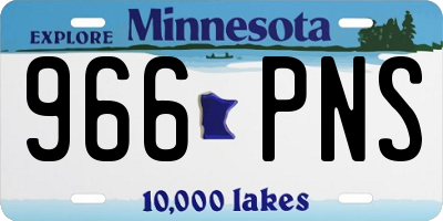 MN license plate 966PNS