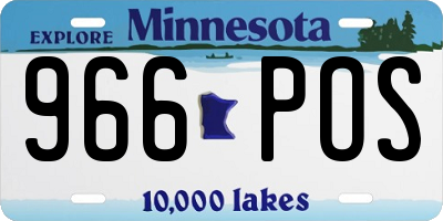 MN license plate 966POS