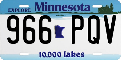 MN license plate 966PQV