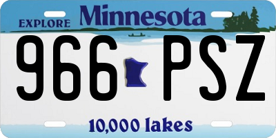 MN license plate 966PSZ