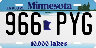 MN license plate 966PYG