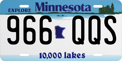 MN license plate 966QQS