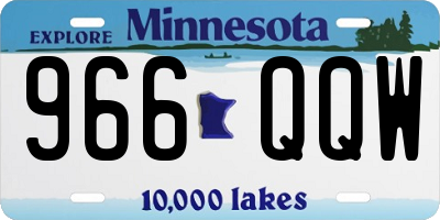 MN license plate 966QQW