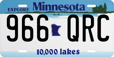 MN license plate 966QRC