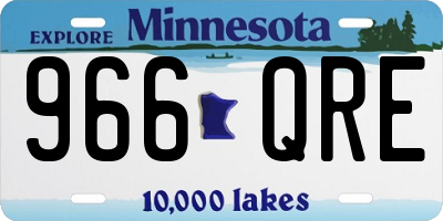 MN license plate 966QRE
