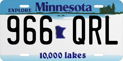 MN license plate 966QRL