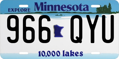MN license plate 966QYU
