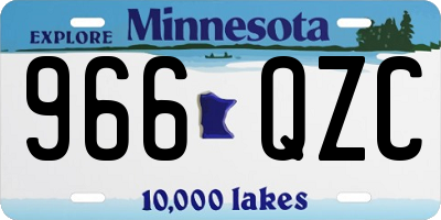 MN license plate 966QZC