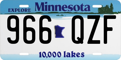 MN license plate 966QZF