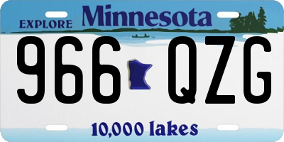 MN license plate 966QZG