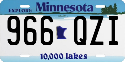 MN license plate 966QZI