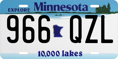MN license plate 966QZL