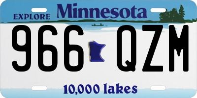 MN license plate 966QZM