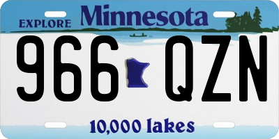 MN license plate 966QZN