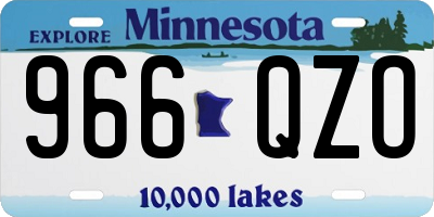 MN license plate 966QZO