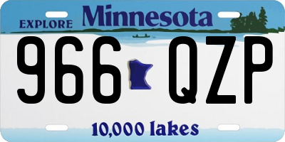 MN license plate 966QZP
