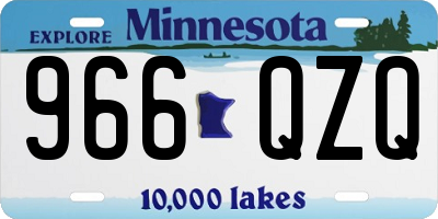 MN license plate 966QZQ