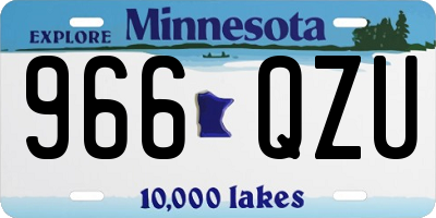 MN license plate 966QZU
