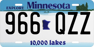MN license plate 966QZZ
