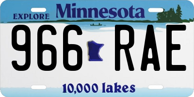 MN license plate 966RAE