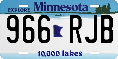MN license plate 966RJB