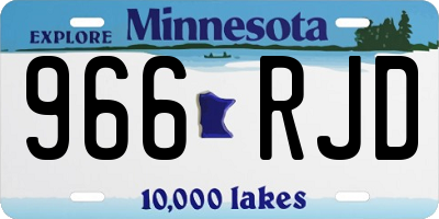 MN license plate 966RJD