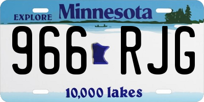 MN license plate 966RJG