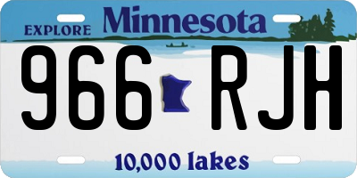 MN license plate 966RJH