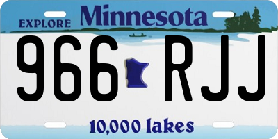 MN license plate 966RJJ