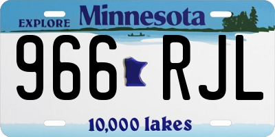 MN license plate 966RJL