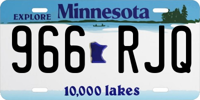 MN license plate 966RJQ