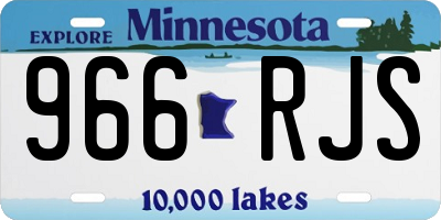 MN license plate 966RJS