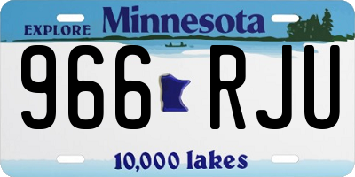 MN license plate 966RJU