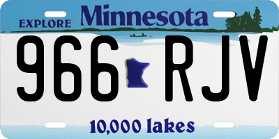 MN license plate 966RJV