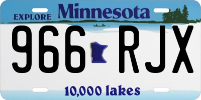 MN license plate 966RJX