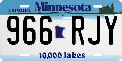 MN license plate 966RJY