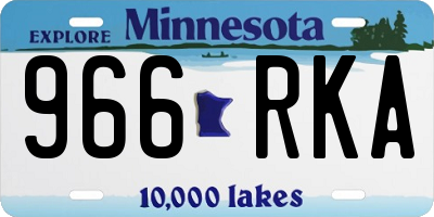 MN license plate 966RKA