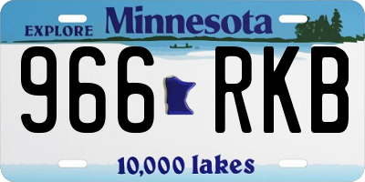 MN license plate 966RKB