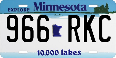 MN license plate 966RKC