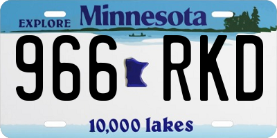 MN license plate 966RKD