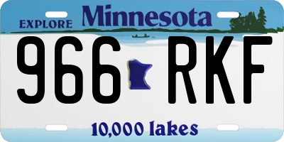 MN license plate 966RKF
