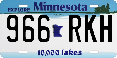 MN license plate 966RKH
