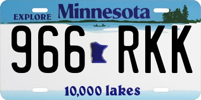 MN license plate 966RKK