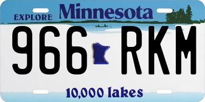 MN license plate 966RKM