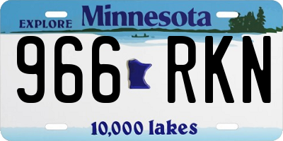 MN license plate 966RKN